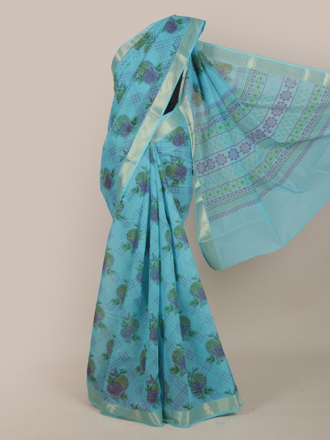 

Pothys Blue Floral Saree