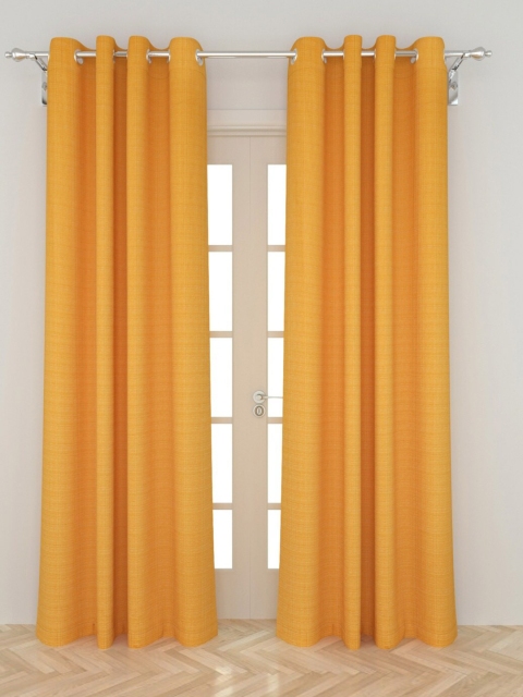 

Home Centre Yellow Set of 2 Jacquard Door Curtain