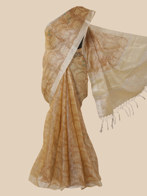 

Pothys Gold Ethnic Motifs Zari Tissue Saree
