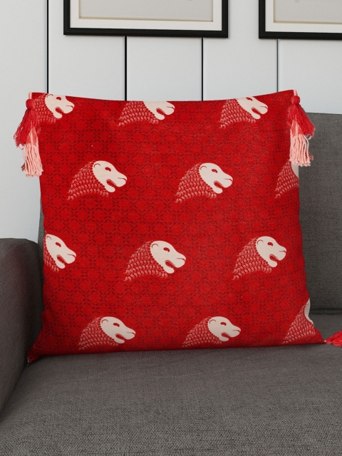 

Home Centre Red & White Embellished Square Cushion Covers