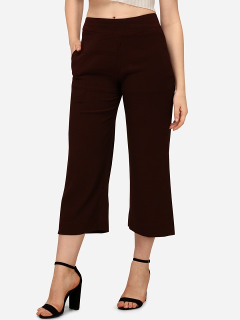 

Fbella Women Maroon Straight Fit Culottes Trousers