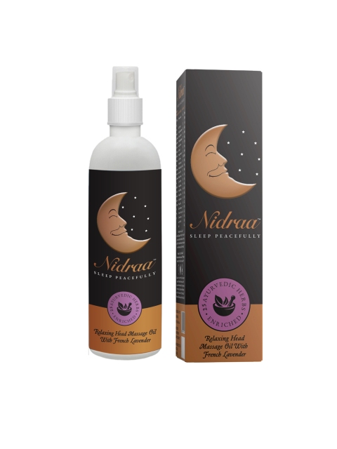 

Nidraa Relaxing Head Massage Oil with French Lavender - 100 ml, Black