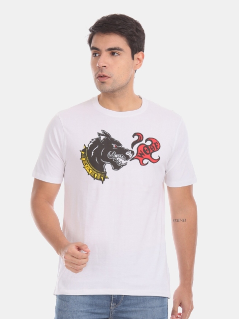 

Colt Men White Printed T-shirt