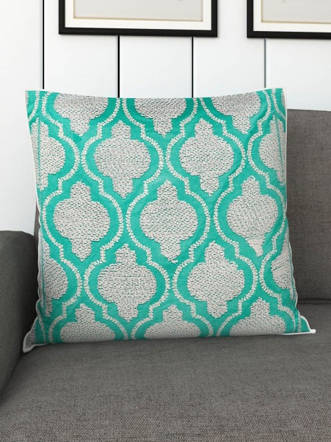 

Home Centre Blue & Grey Ethnic Motifs Square Cushion Cover