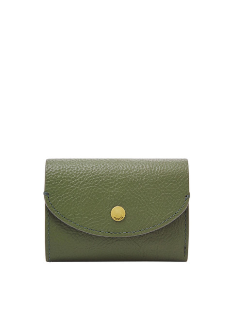 

Fossil Women Green Gwen Textured Leather Three Fold Wallet