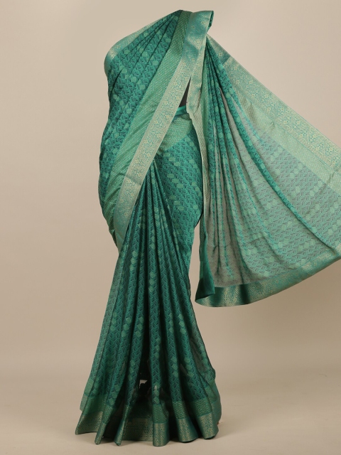 

Pothys Green Poly Chiffon Saree