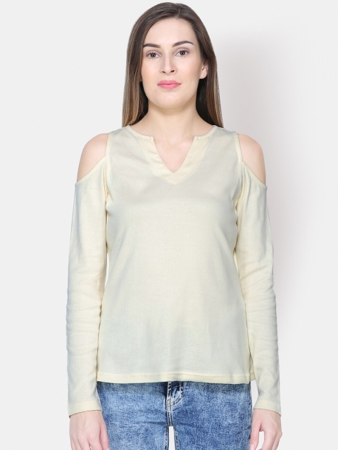 

Yaadleen Yellow Pure Cotton Top
