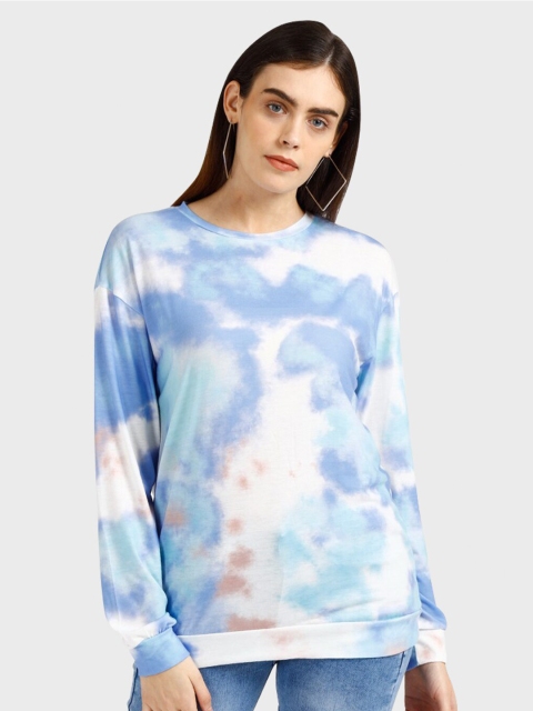 

iki chic Blue Tie and Dye Regular Top