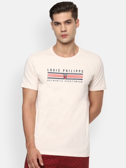 

Louis Philippe Sport Men Cream Typography Printed T-shirt