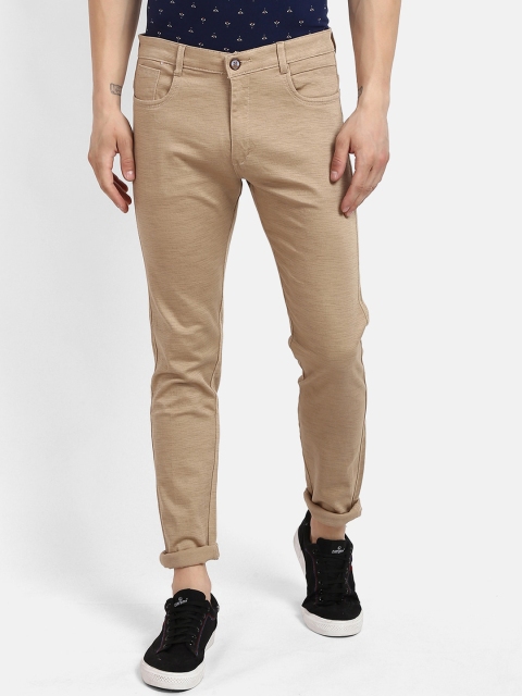 

V2 Value & Variety Men Beige Solid Regular Trousers