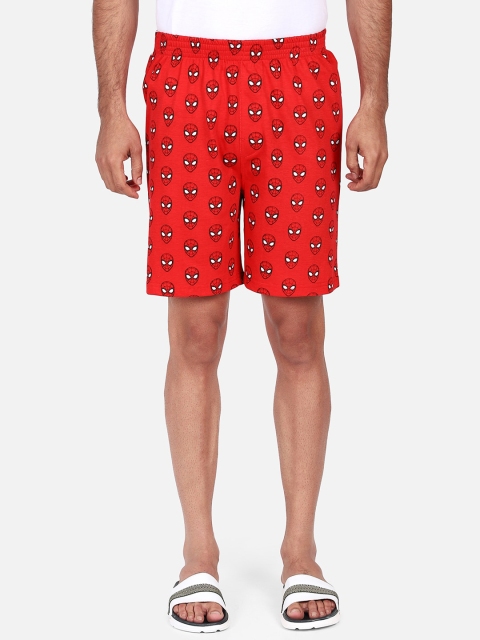 

Free Authority Men Red & Black Spiderman Printed Lounge Shorts