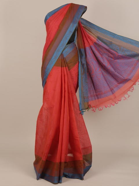 

Pothys Red & Purple Pure Cotton Saree
