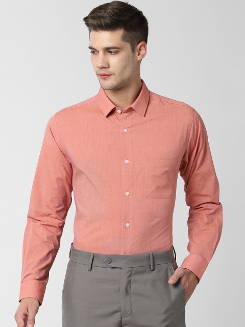 

Peter England Men Orange Slim Fit Casual Shirt