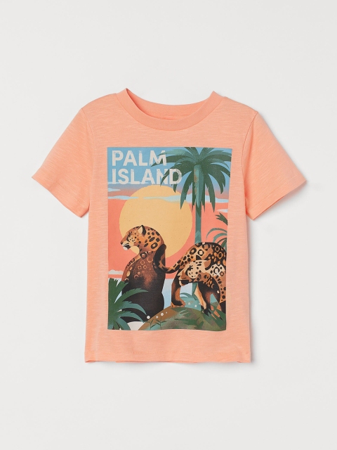 

H&M Boys Orange Printed T-shirt