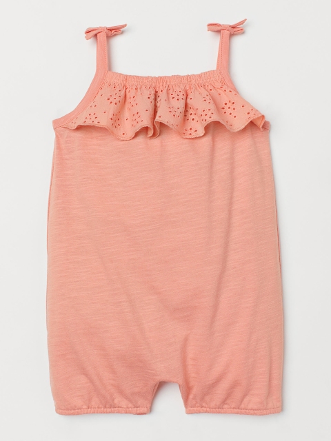 

Flounce-Trimmed Romper Suit, Orange