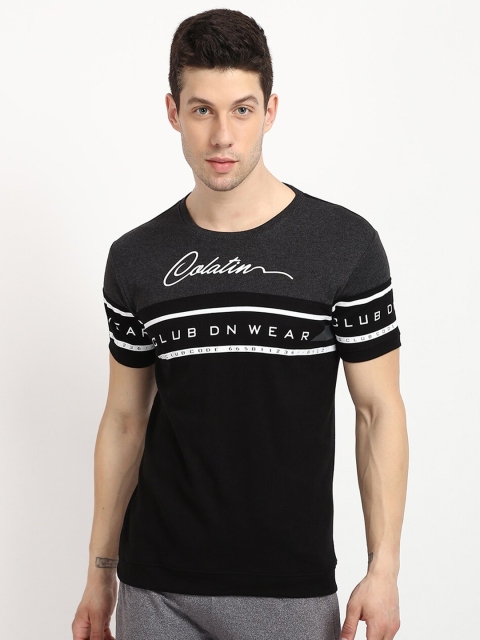 

V2 Value & Variety Men Black Typography Printed Slim Fit T-shirt