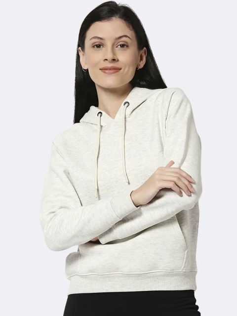 

Bewakoof Women Off White Hooded Sweatshirt