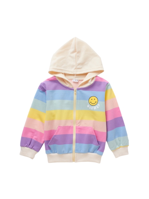 

Like A Boss Girls Pink Striped Sweatshirt