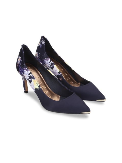 

Ted Baker Navy Blue Printed Party Pumps