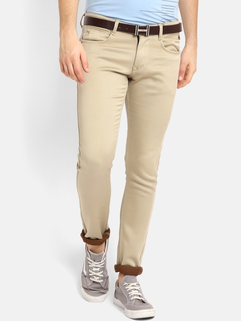 

V2 Value & Variety Men Beige Solid Regular Trousers