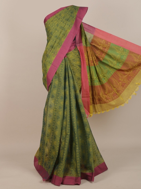

Pothys Green & Pink Pure Cotton Saree