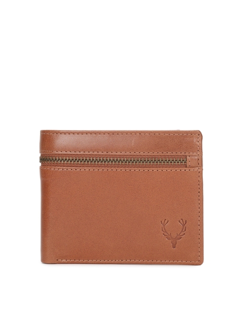 

Allen Solly Men Brown Solid Leather Two Fold Wallet