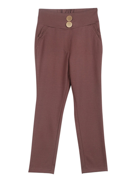 

Tiny Girl Girls Brown Solid Skinny-Fit Jeggings