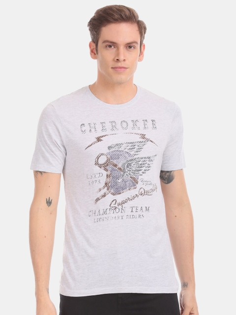 

Cherokee Men Grey Printed T-shirt