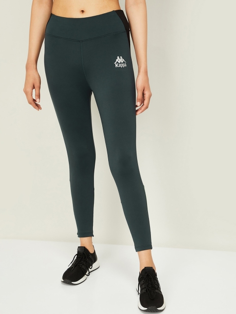

Kappa Women Green Solid Tights