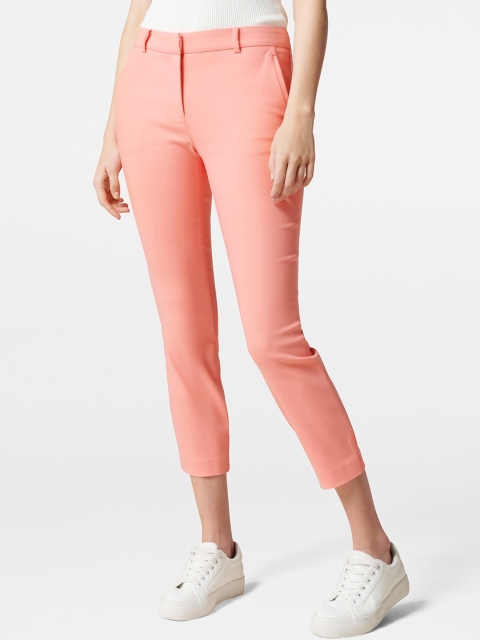 

Forever New Women Pink Slim Fit Regular Trousers