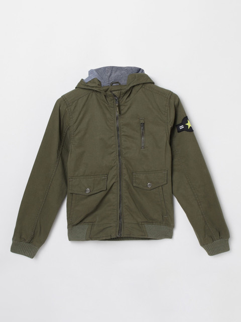 

max Boys Green Bomber Jacket