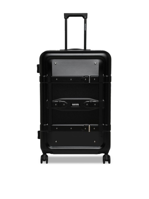 

NAKURU Black Solid Hard Sided Large Trolley Suitcase