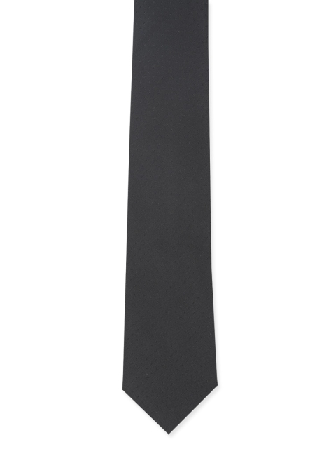 

Peter England Men Black Woven Design Broad Tie