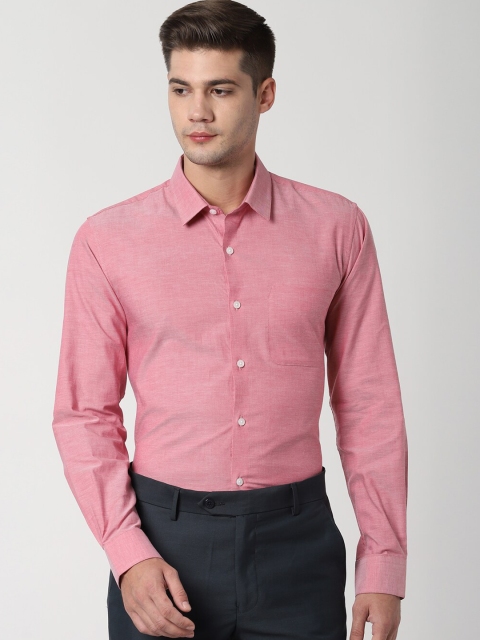 

Peter England Men Pink Slim Fit Casual Shirt