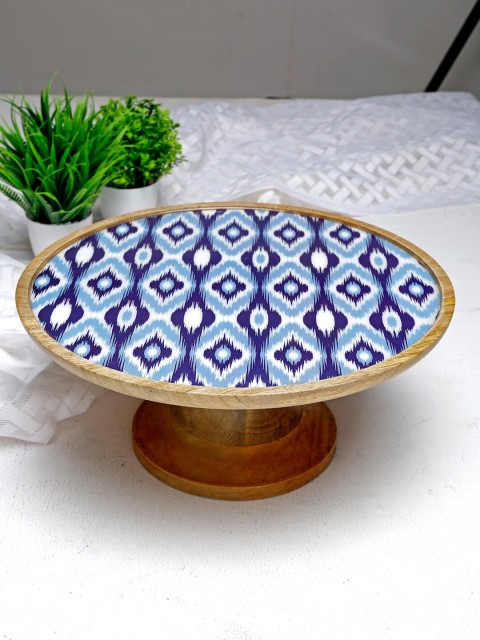 

Fabindia Blue & White Wooden Devang Enamelled Cake Stand