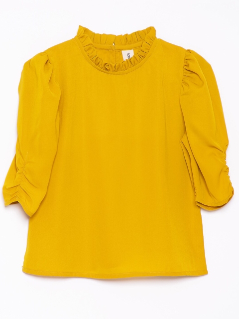 

SCOUP Yellow Georgette Regular Top