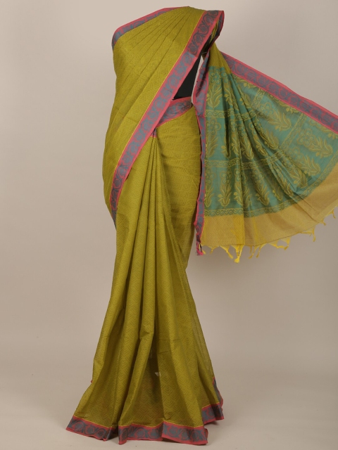 

Pothys Green & Pink Pure Cotton Saree