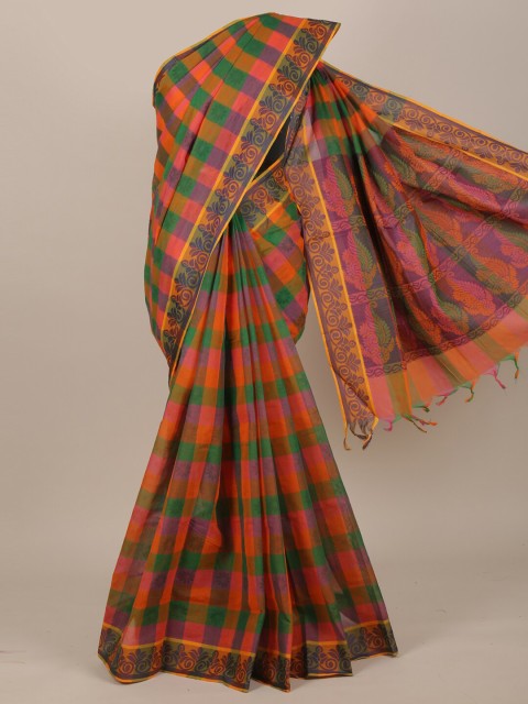 

Pothys Multi Checked Pure Cotton Saree