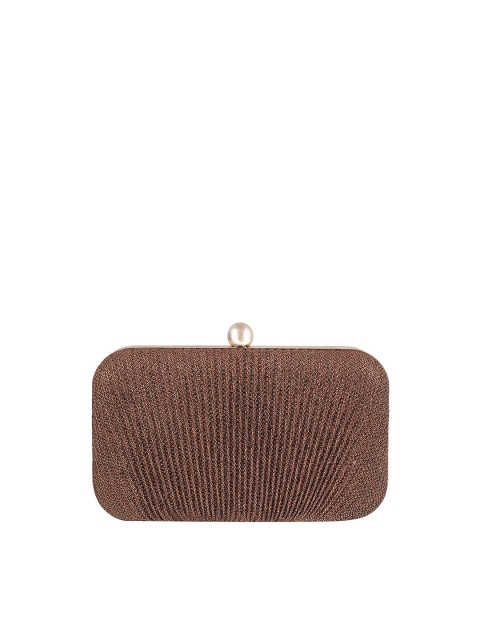 

Mochi Bronze-Toned Textured Box Clutch