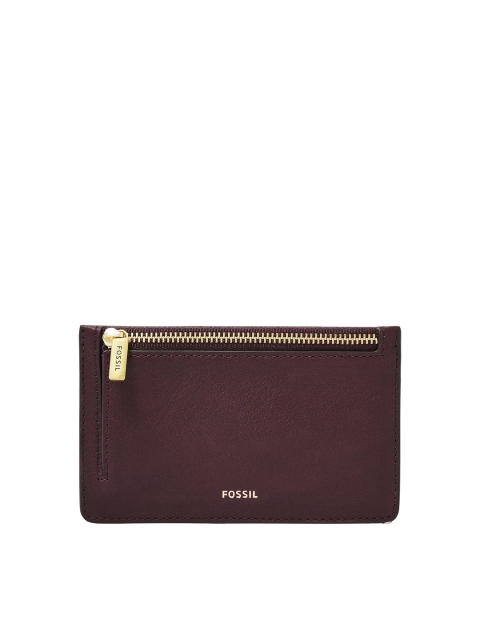 

Fossil Women Purple Woven Design Solid Leather Card Holder