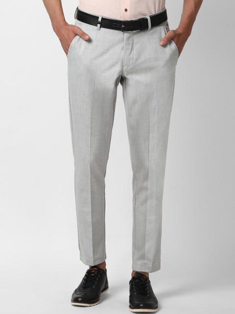 

Louis Philippe Sport Men Grey Textured Slim Fit Regular Trousers