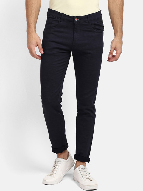 

V2 Value & Variety Men Navy Blue Regular Fit Chinos