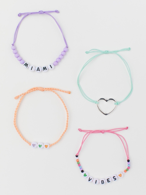 

H&M Girls 4-Pack Bracelets, Pink
