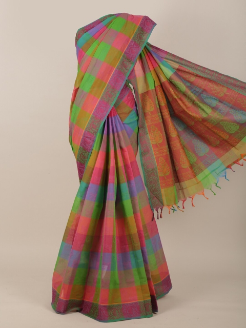 

Pothys Multi Checked Pure Cotton Saree