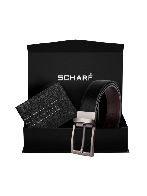 

SCHARF Men Black Wallet & Belt Accessory Gift Set