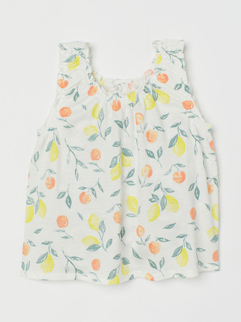 

H&M Girls White Printed Vest Top