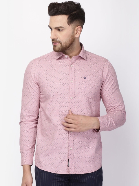 

Blackberrys Men Pink Slim Fit Printed Casual Shirt