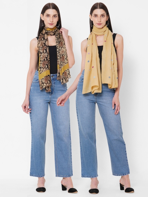 

Get Wrapped Pack of 2 Women Multi Printed Scarf