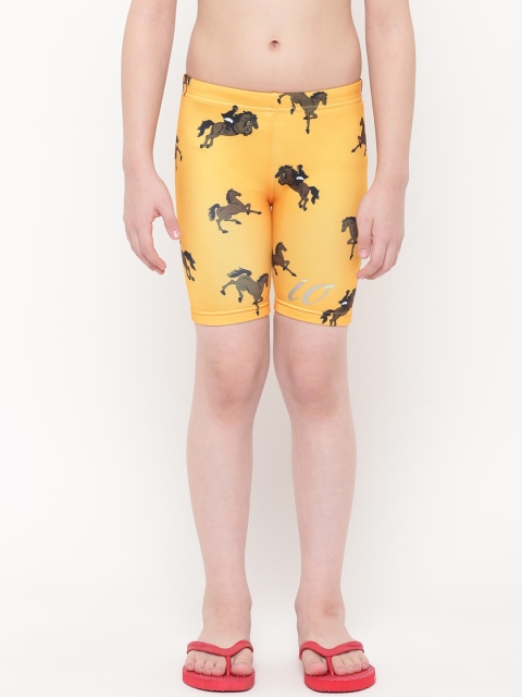 

iO Boys Yellow & Brown Printed Swim Shorts