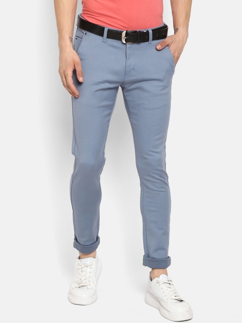 

V2 Value & Variety Men Blue Solid Regular Trousers